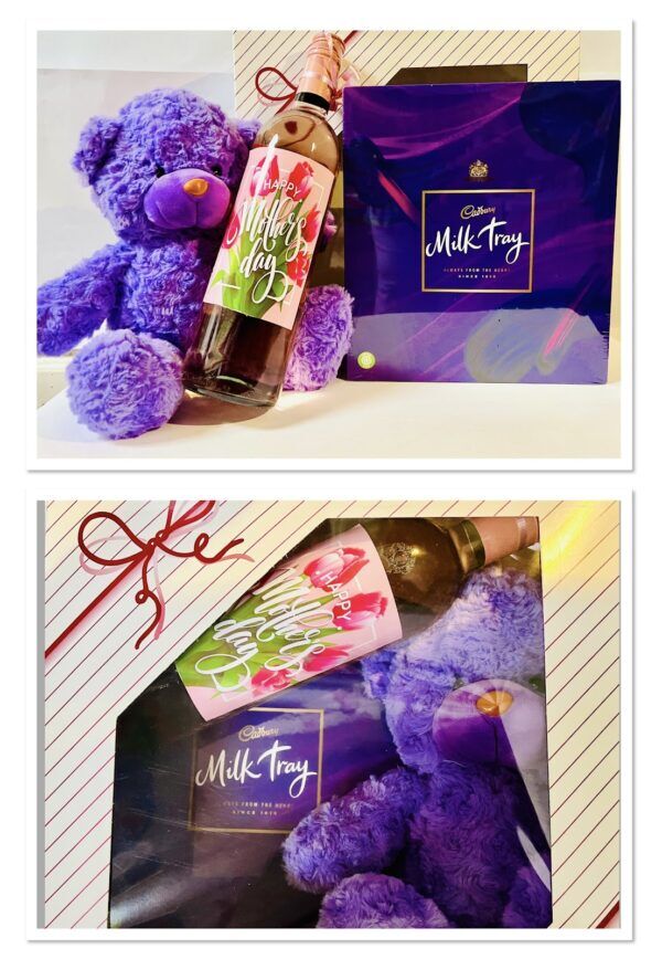 Love Box wine chocolate and teddy bear Love Box