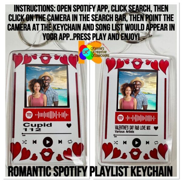 spotify keychain Personalized Scannable Spotify Music Code Keychain